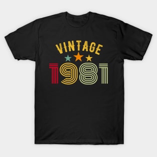 Vintage 1981 40th Birthday gift T-Shirt